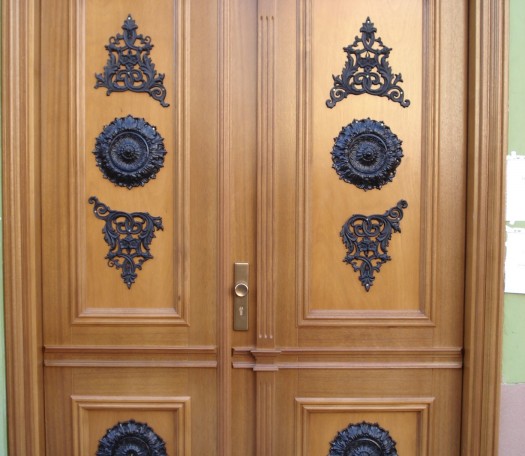 External wooden doors