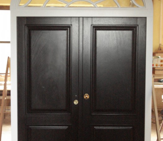 External wooden doors