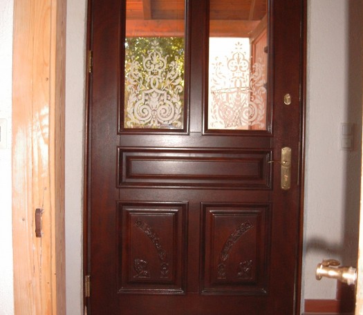 External wooden doors